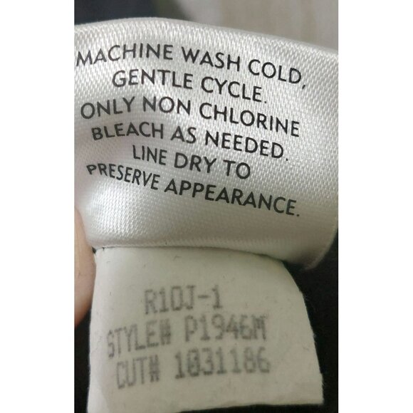 Eileen Fisher Women's Black Organic Cotton Ankle Slit Crop Pants Large - Picture 8 of 8